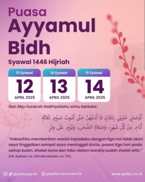 Ilustrasi Puasa Ayyamul Bidh. [Instagram]